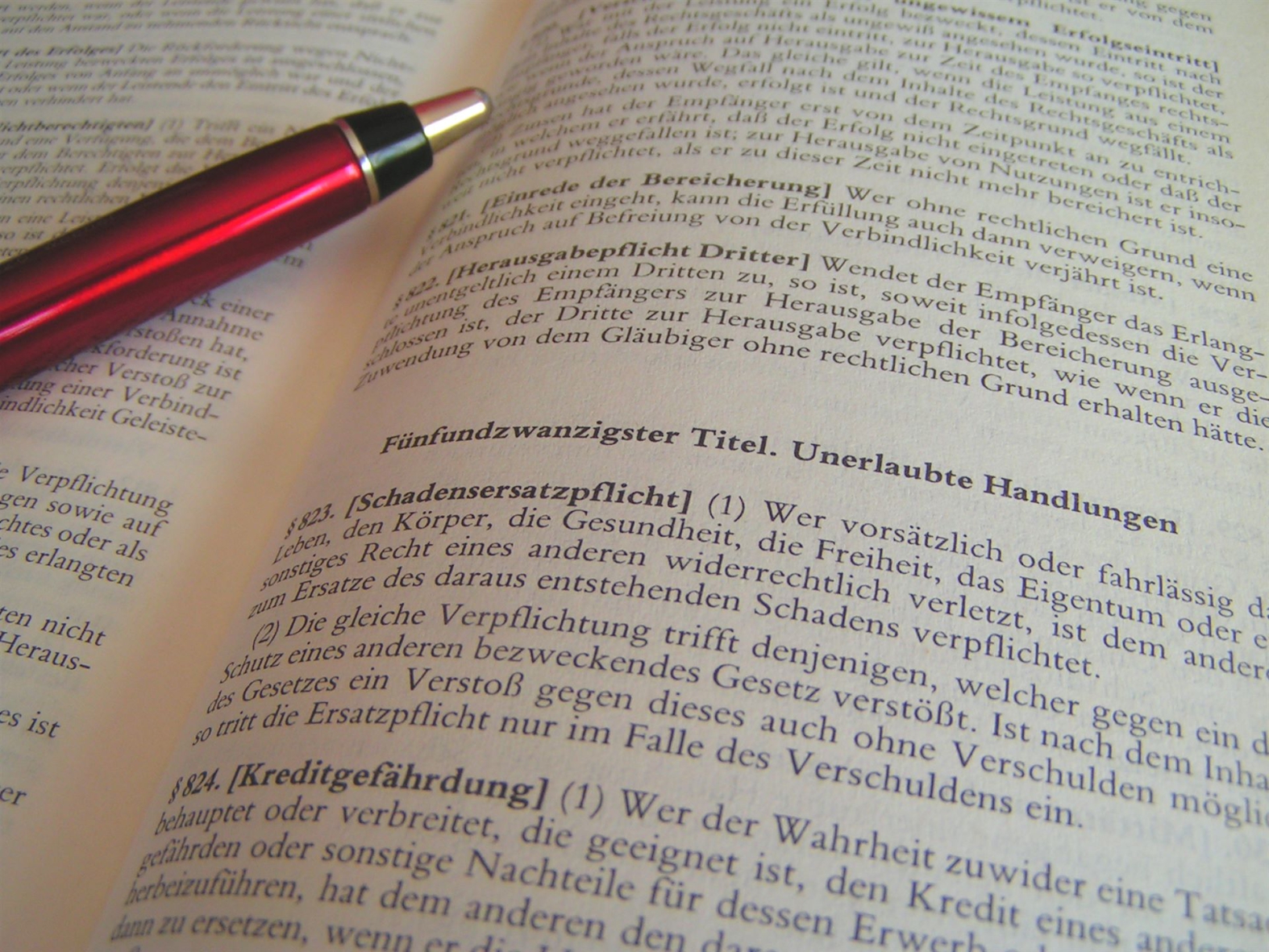 Gescanntes Dokument mit dicht gedrucktem juristischem Text auf Deutsch.